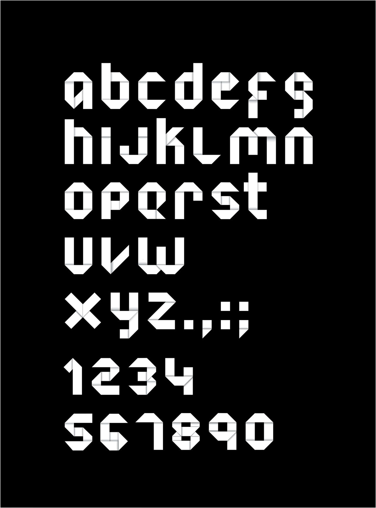 Typography Origami Font 1280x1730 Typography Origami Font