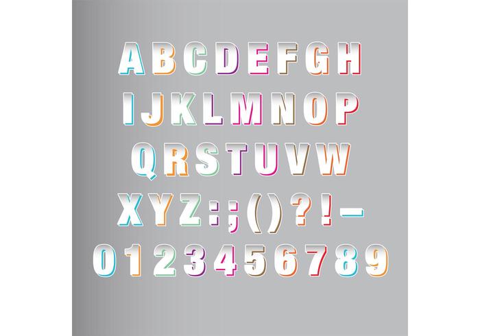 White Origami Font Vector 700x490 White Origami Font Vector
