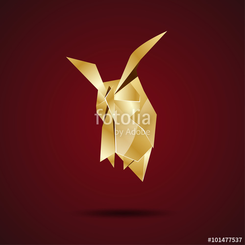 500x500 Vector Golden Origami Owl Stock Image And Royalty Free Vector