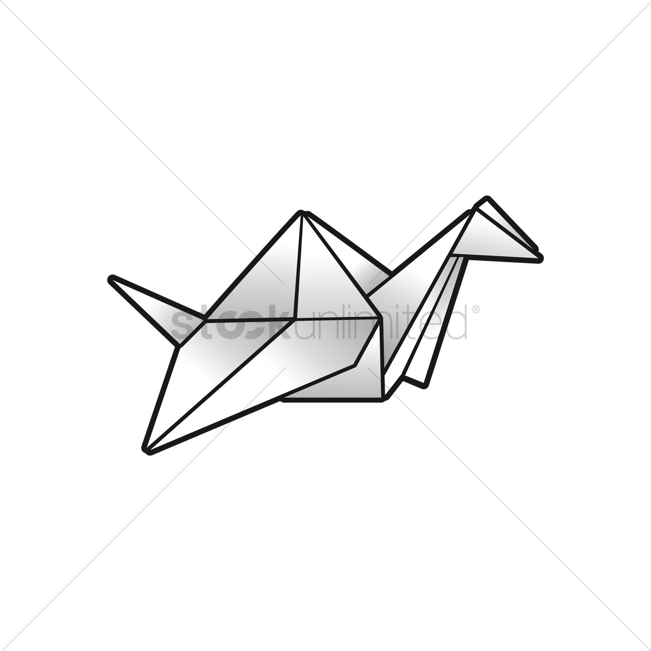 Origami Vector Image 1300x1300 Origami Vector Image