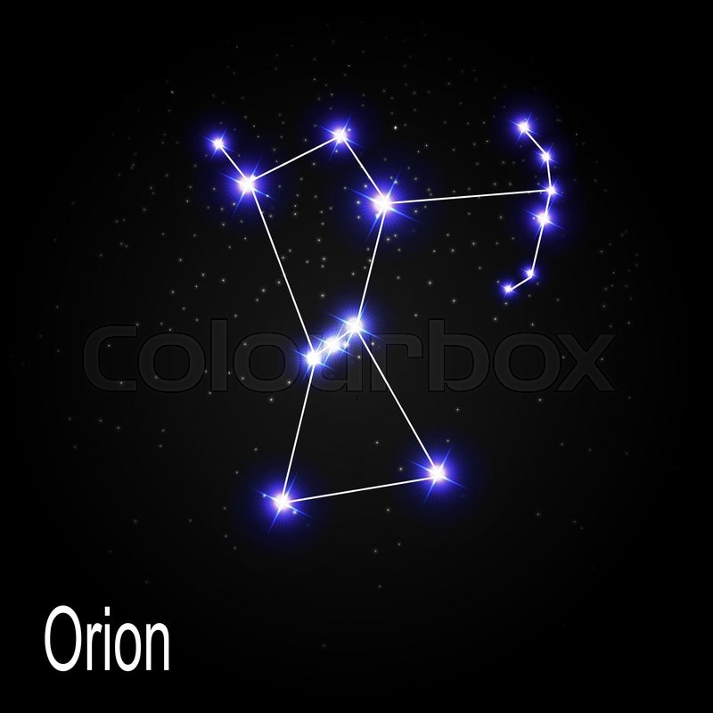 800x800 Orion Constellation With Beautiful Stock Vector Colourbox
