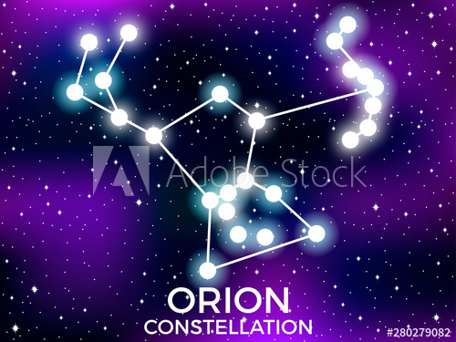 500x375 Orion Constellation Starry Night Sky Cluster Of Stars