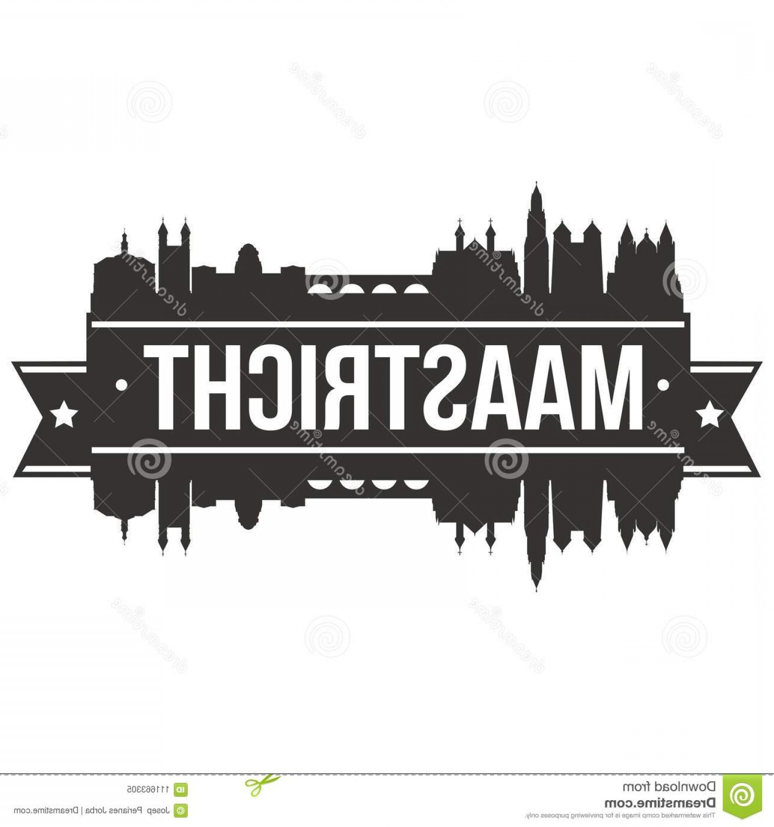 1560x1668 Maastricht Netherlands Icon Vector Art Design Skyline Flat City