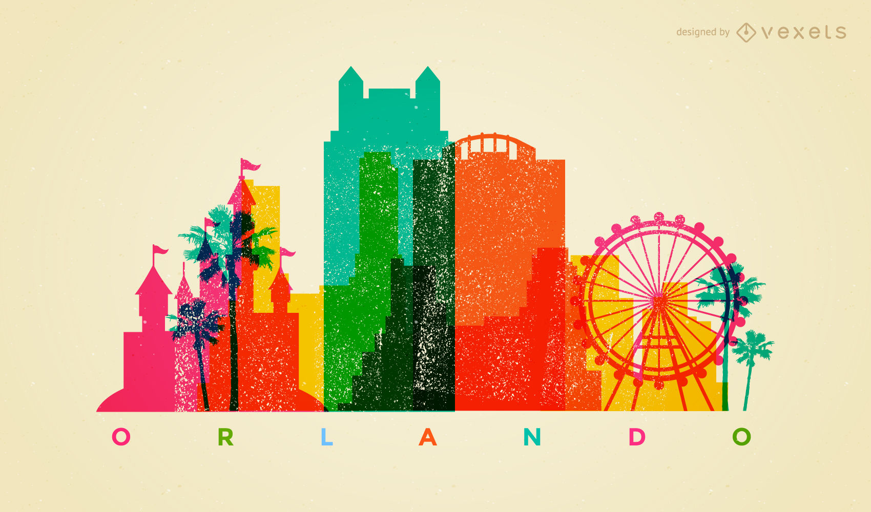 1700x1000 Colorful Orlando Skyline