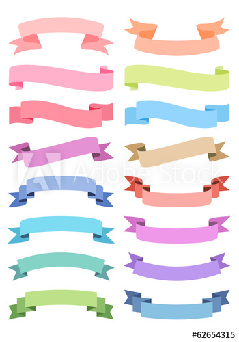 350x500 Ribbon Banner Set, Vector