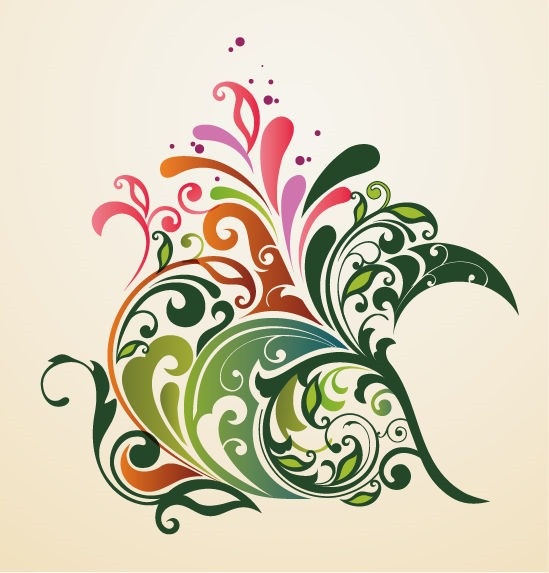 549x573 Abstract Design Floral Ornament Background Vector Graphic Free