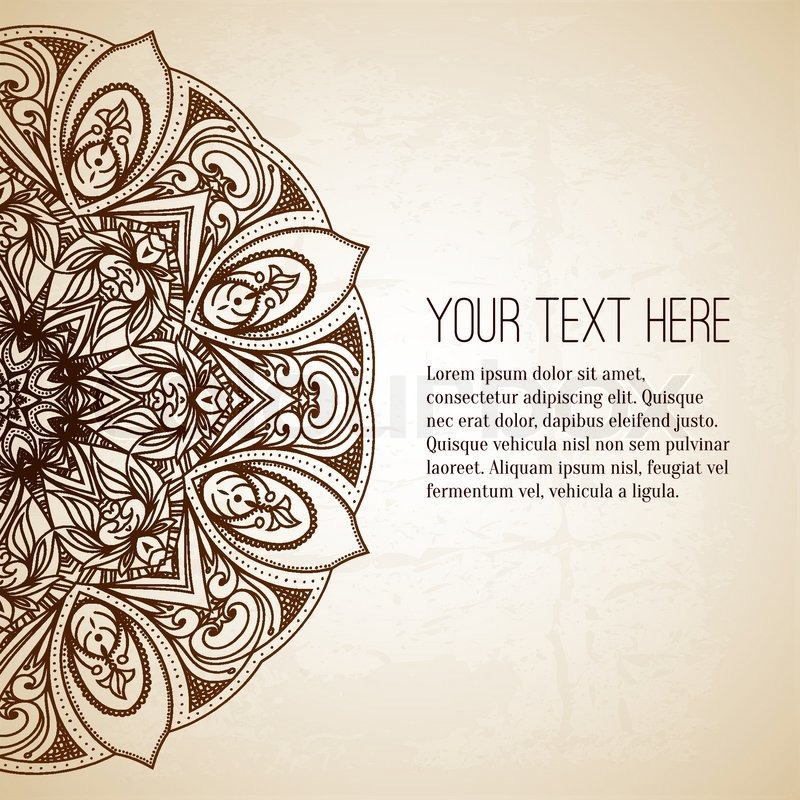 800x800 Vintage Vector Circle Floral Stock Vector Colourbox