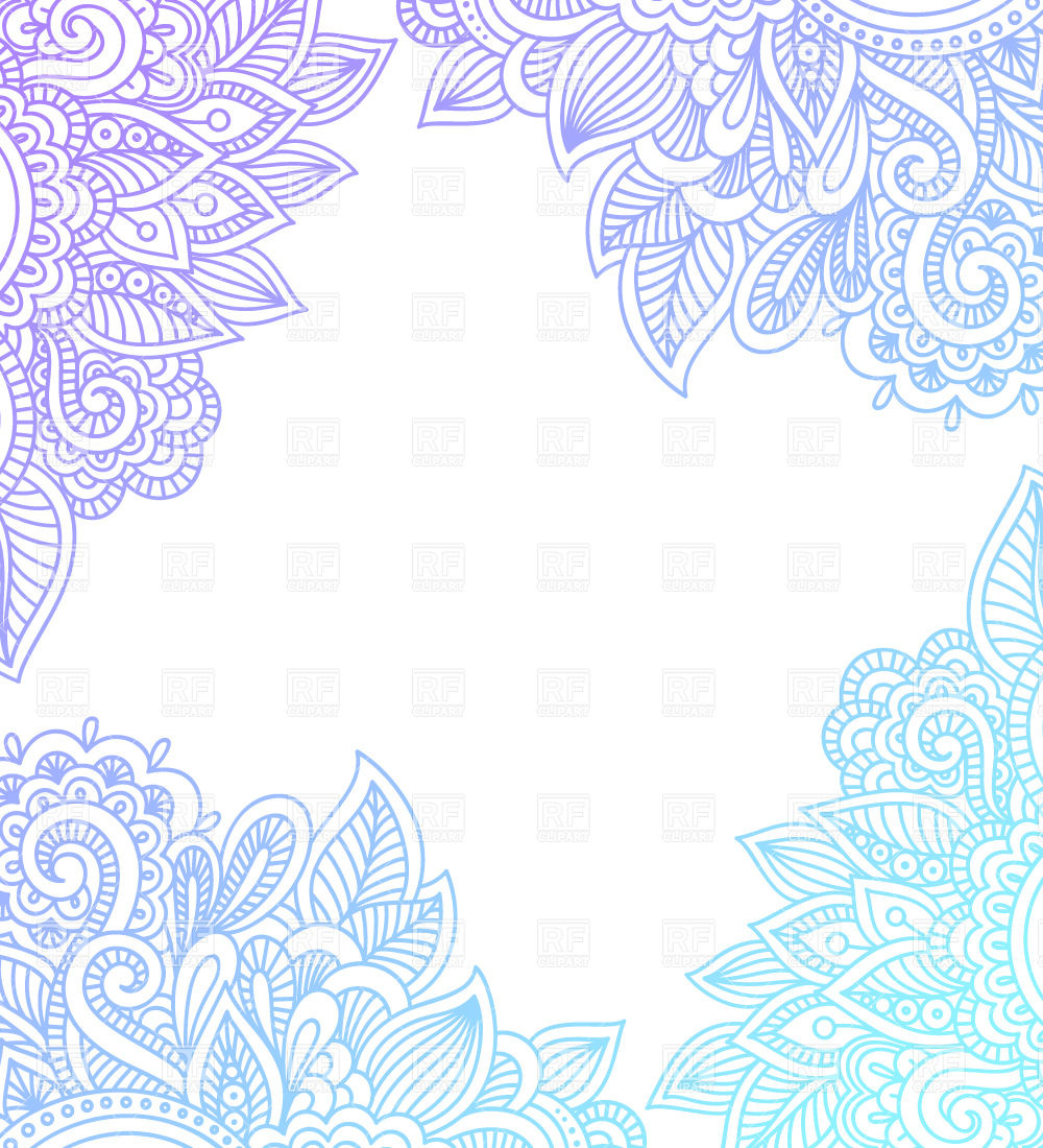 1000x1100 Oriental Ethnic Ornament Background Vector Image Of Borders