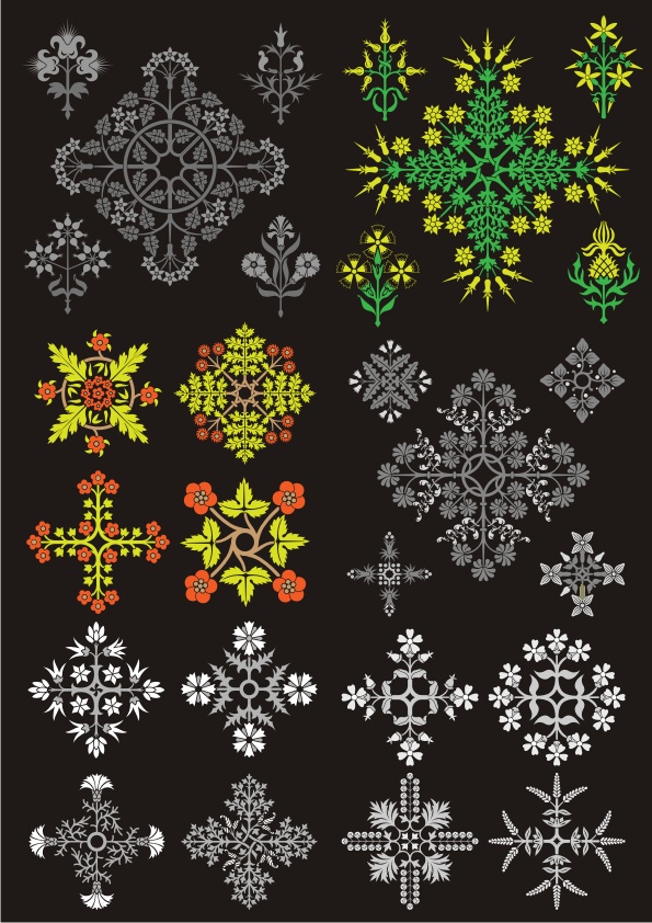 595x842 Ornament Vectors Black Background Free Vector Download In Cdr