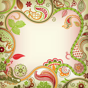 356x357 Floral European Ornament Background Vector Material Vector Sources
