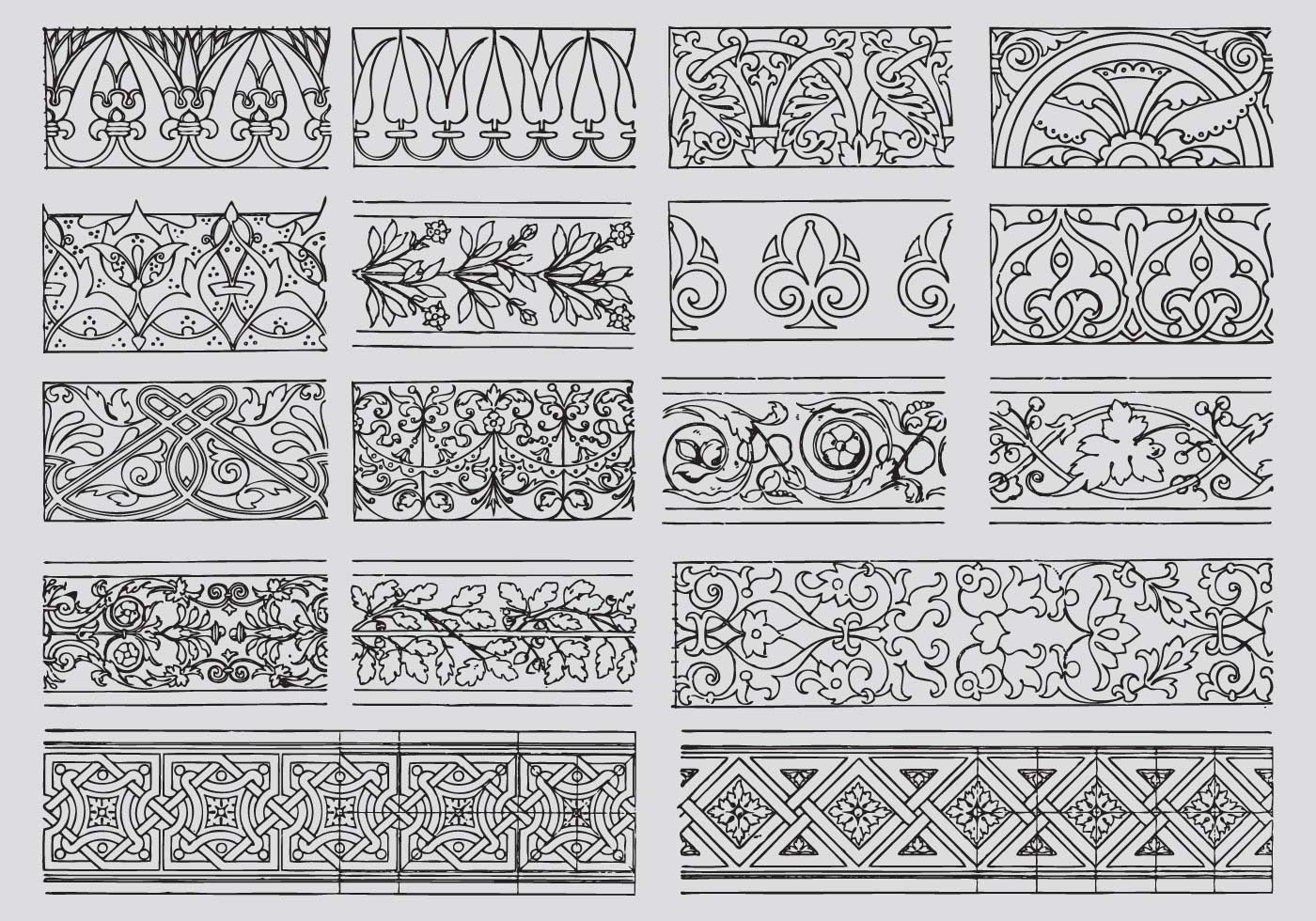 1400x980 Ornate Border Free Vector Art