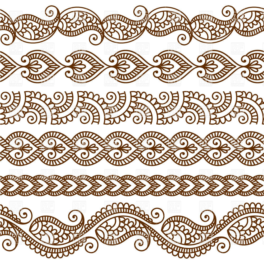 1000x1000 Borders And Frames In Mehndi Style