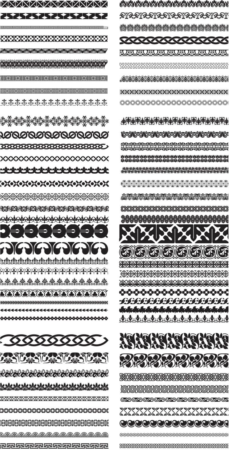 800x1600 Many Ornament Borders Vector Typography Ornamentation Vector