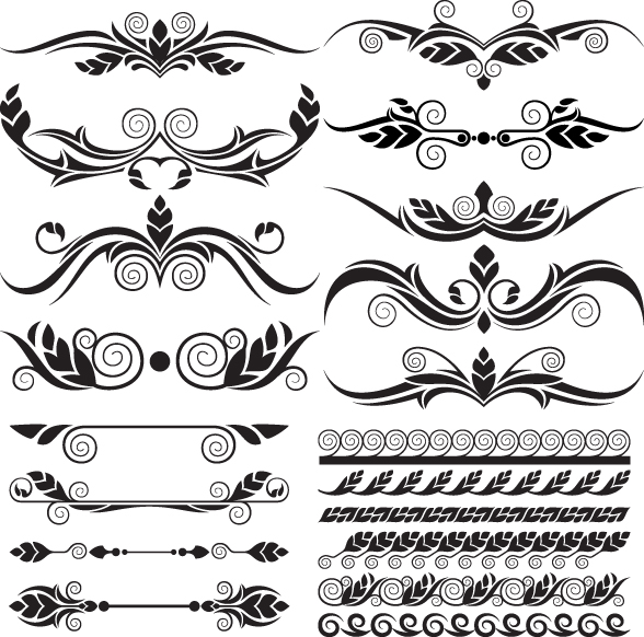 588x582 Ornaments Elements Vector Border Graphic Free Download