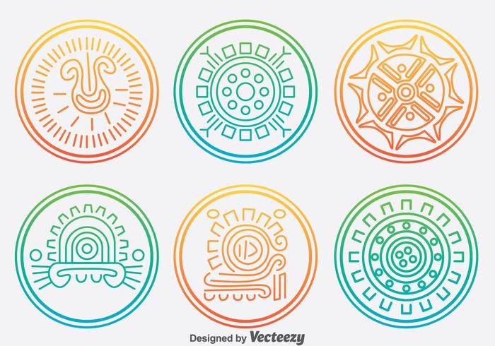 700x490 Incas Circle Ornament Vector Set
