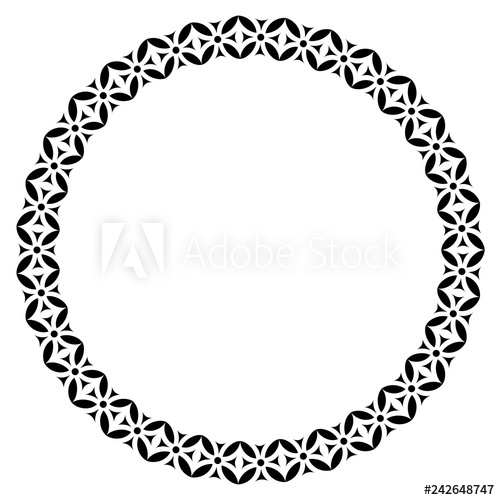 500x500 Islamic Geometric Figures Ornament Round Frame Arabic Circle