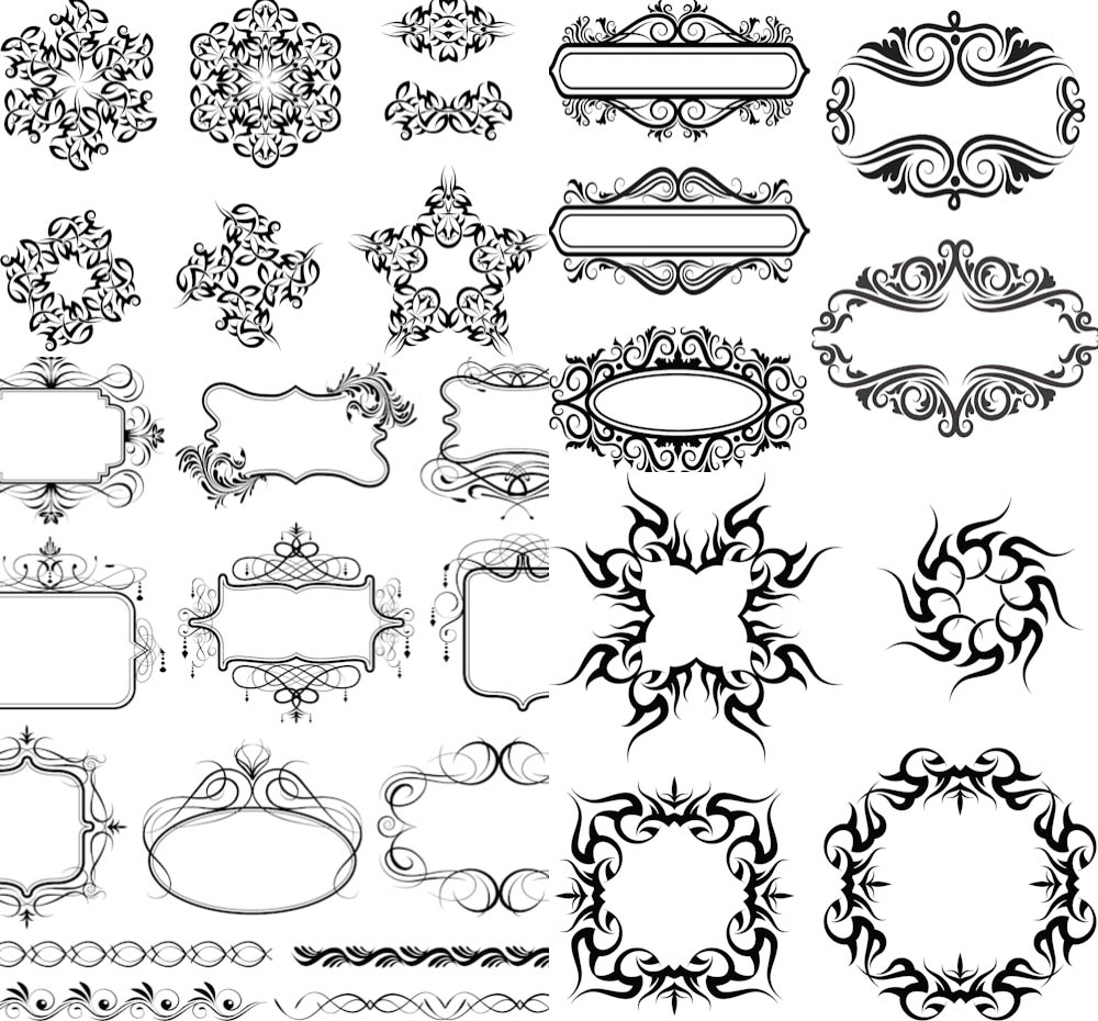 1000x930 Decorative Ornaments Vintage Frames Vector Free Download