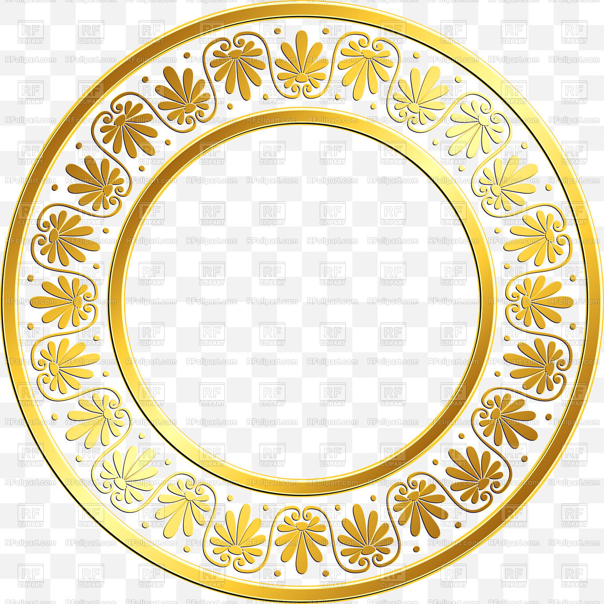 1200x1200 Round Greek Ornament Frame Vector Image Of Borders And Frames
