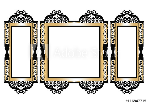 500x354 Vintage Ornamental Frame Vector Rich Carved Decor Ornaments