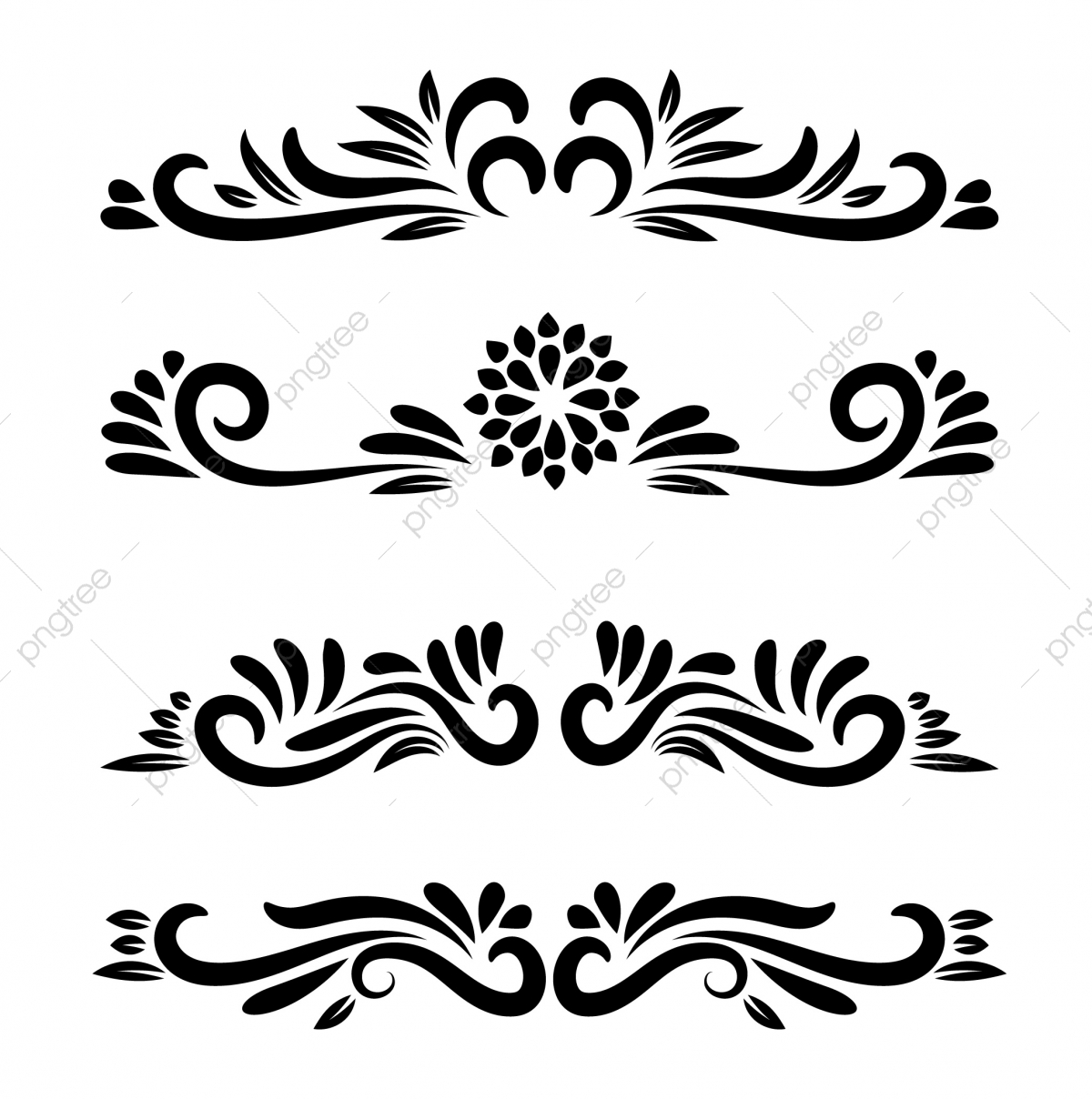 1200x1208 Vector Element Floral Motifs Floral Ornamental Vector Line Art