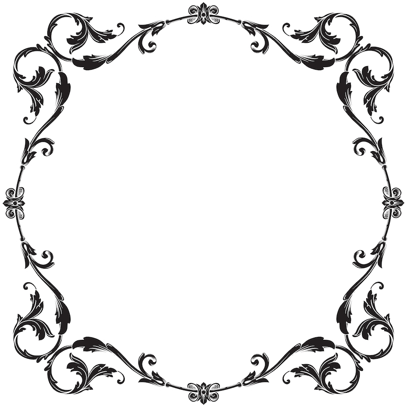 800x800 Baroque Frame Ornament Vector