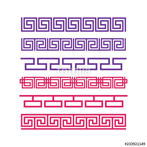 500x500 Ancient Greek Ornament Vector Greek Border Style Stock Image
