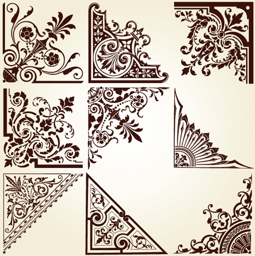 498x500 Vintage Pattern Area Borders And Ornaments Vector Free Vector