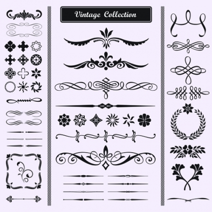 425x425 Calligraphic With Border Ornament Vector Free Vectors Ui Download