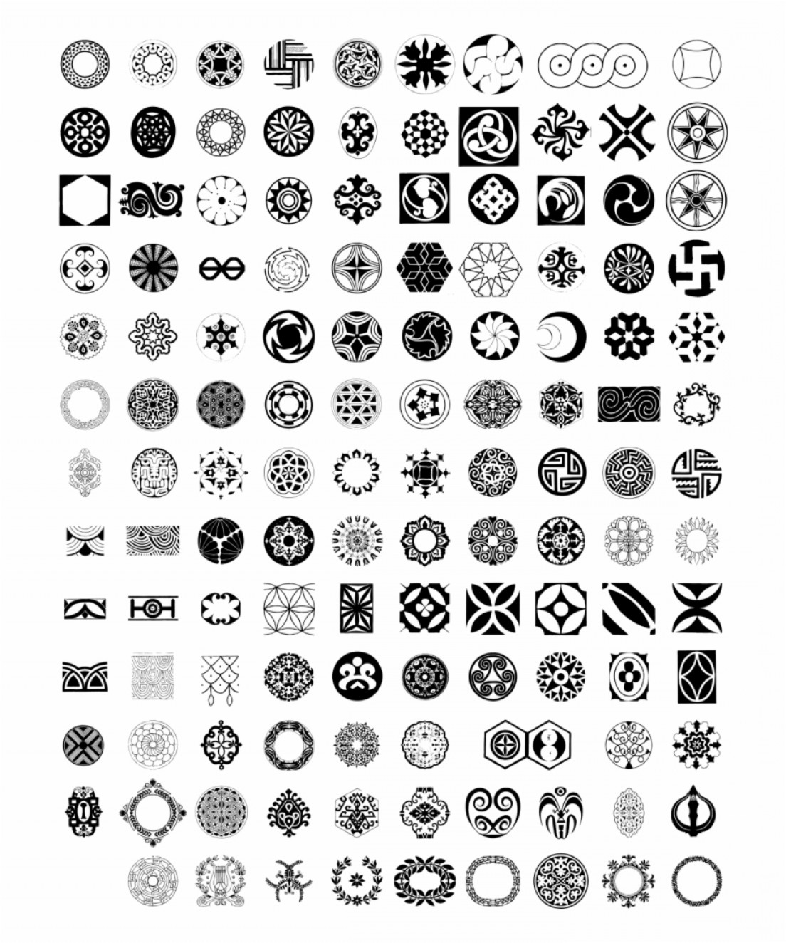 1104x1324 Imojthround Ornament Vector Free Download Free Islamic Ornament