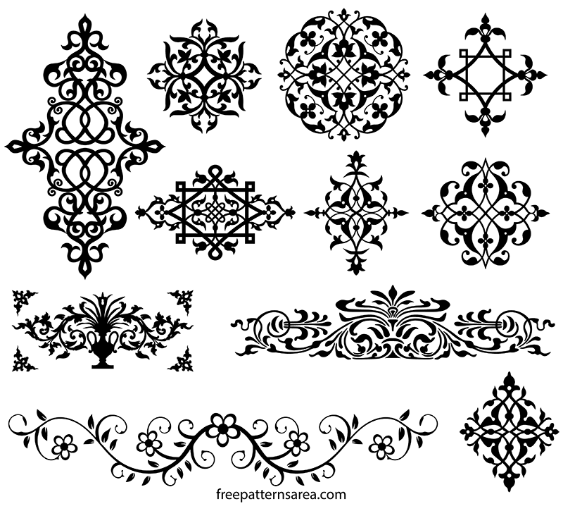 800x725 Ornamental Vector Art Images And Floral Decoration Design