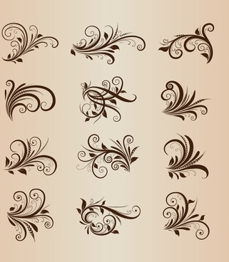 321x368 Vector Floral Ornamental Design Elements Free Vector