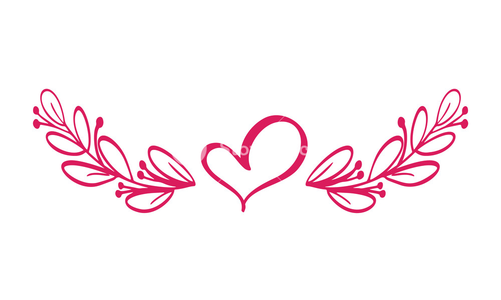 Dividers Vector Isolated Horizontal Vintage Line With Heart 1000x600 Dividers Vector Isolated Horizontal Vintage Line With Heart