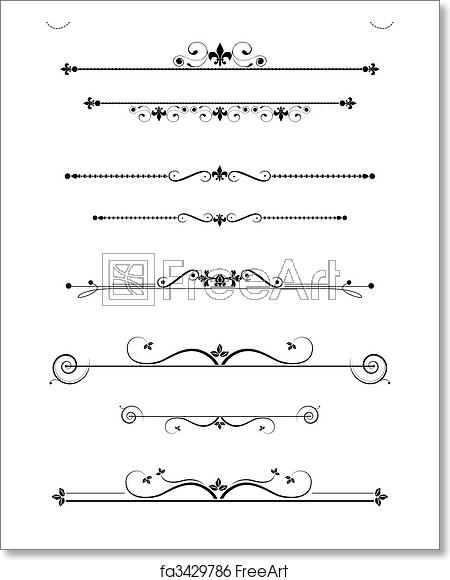 450x580 Free Art Print Of Decorative Dividers Decorative Dividers