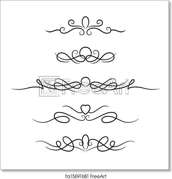 Free Art Print Of Set Of Decorative Dividers And Design Elements 561x581 Free Art Print Of Set Of Decorative Dividers And Design Elements