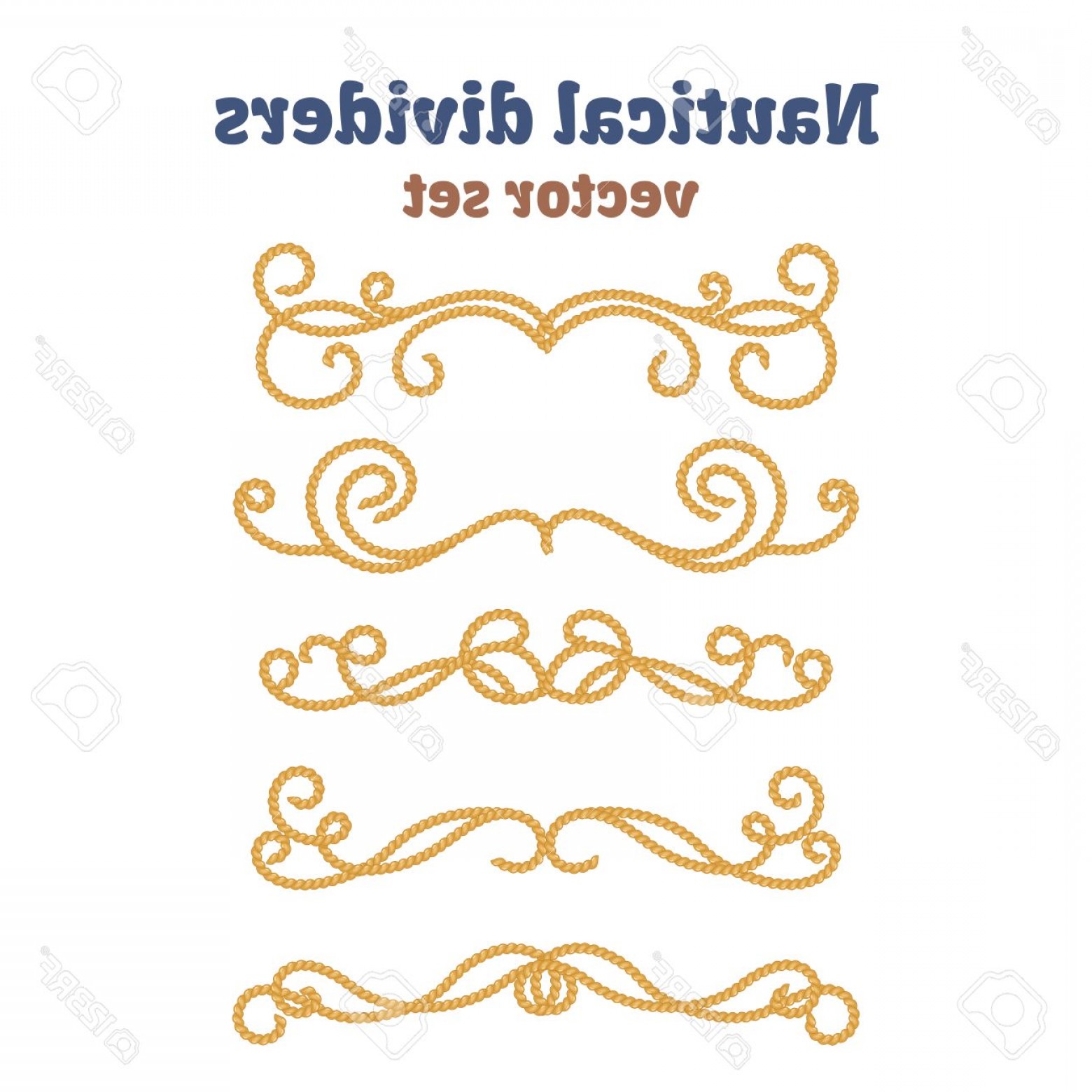 Photostock Vector Dividers Set Nautical Ropes Decorative Vector 1560x1560 Photostock Vector Dividers Set Nautical Ropes Decorative Vector