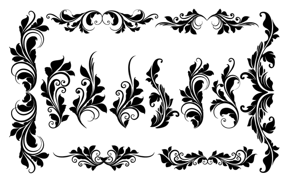 600x379 Roundup Of Free Vintage Ornament Floral Vectors