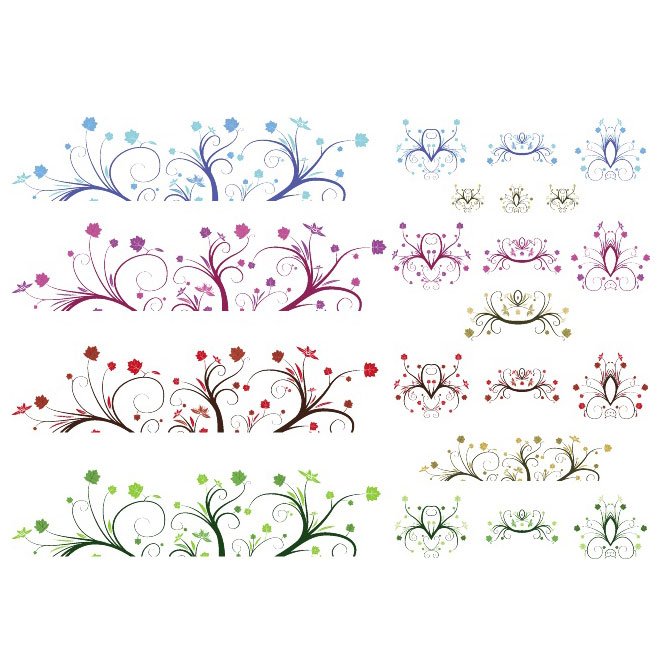 Floral Ornamental Vector Elements 660x660 Floral Ornamental Vector Elements