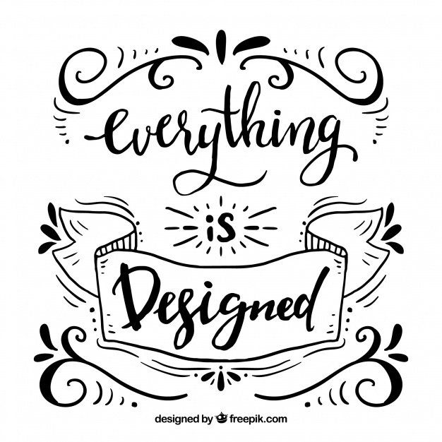 626x626 Fondo De Cita De Con Lettering Y Ornamentos