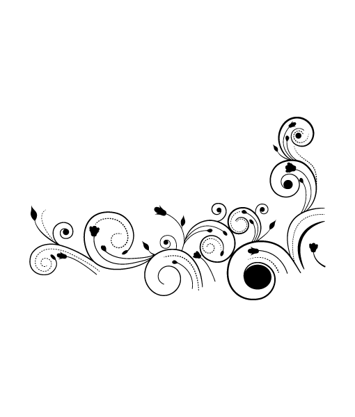 510x600 Ornamentos Florais Png Vector, Clipart