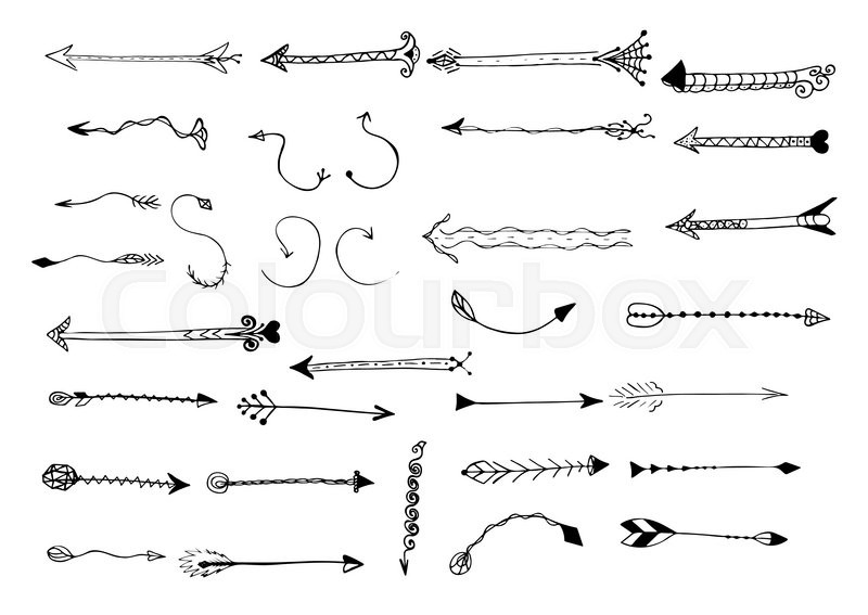 800x567 Ornamental Vintage Arrows For The Stock Vector Colourbox