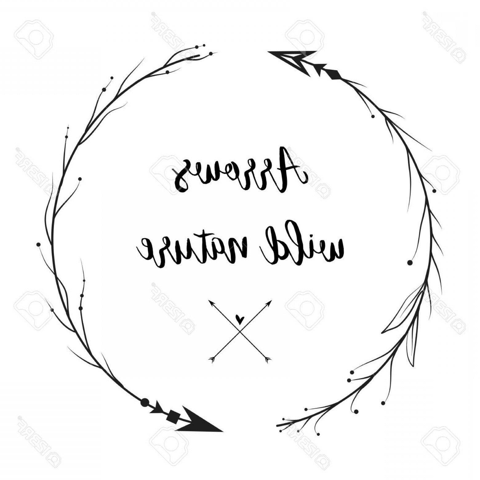 1560x1560 Rustic Arrow Outline Vector Geekshirts