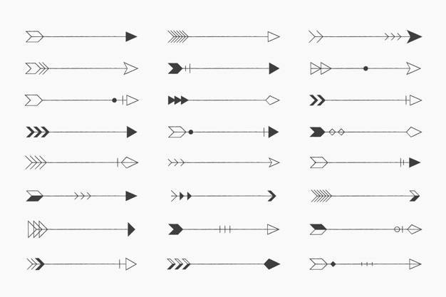 626x417 Set Of Vintage Arrows Vector Free Download