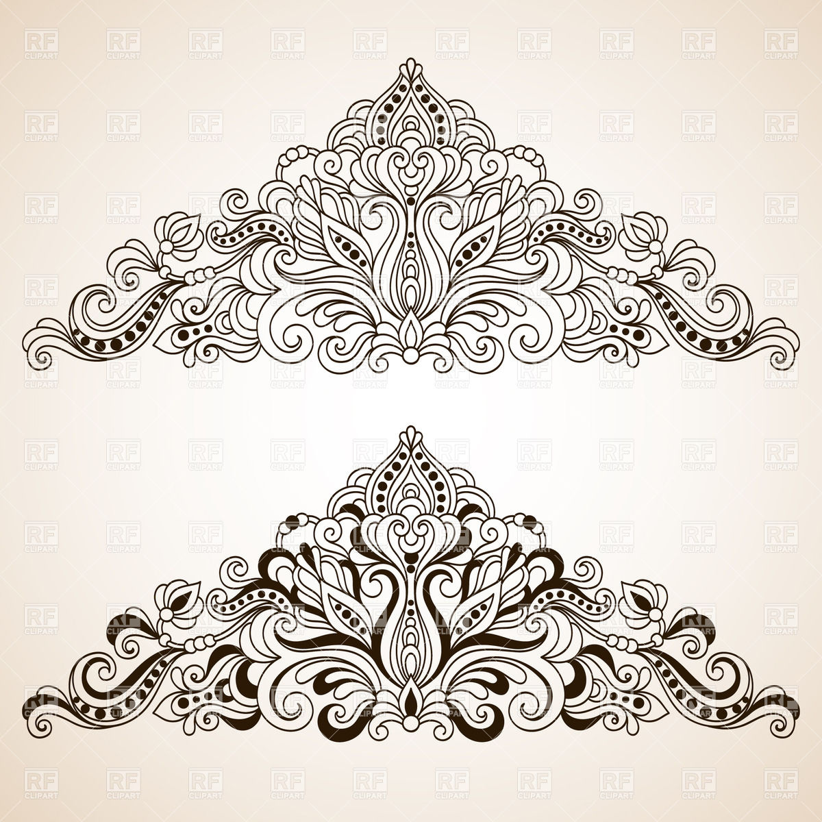 Vintage Floral Ornate Border Elements Vector Image Of Design 1200x1200 Vintage Floral Ornate Border Elements Vector Image Of Design