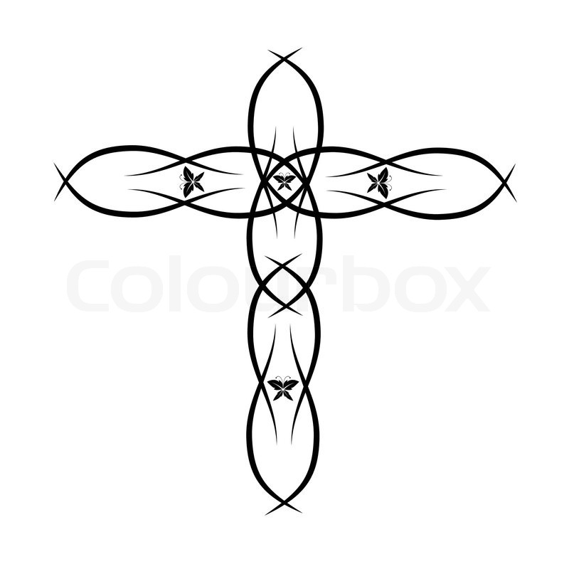 800x800 Ornate Christian Cross Vector Stock Vector Colourbox
