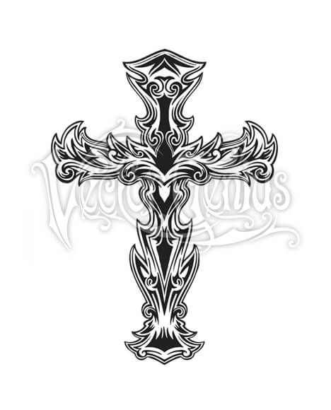 468x580 Ornate Cross Christian Clipart