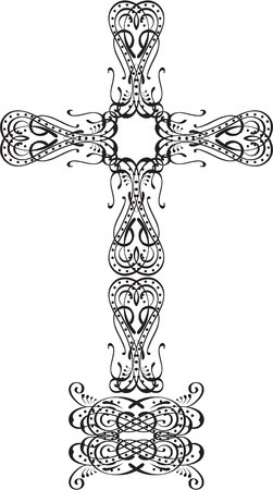 251x450 Ornate Cross Isolated On White Royalty Free Vector Graphics
