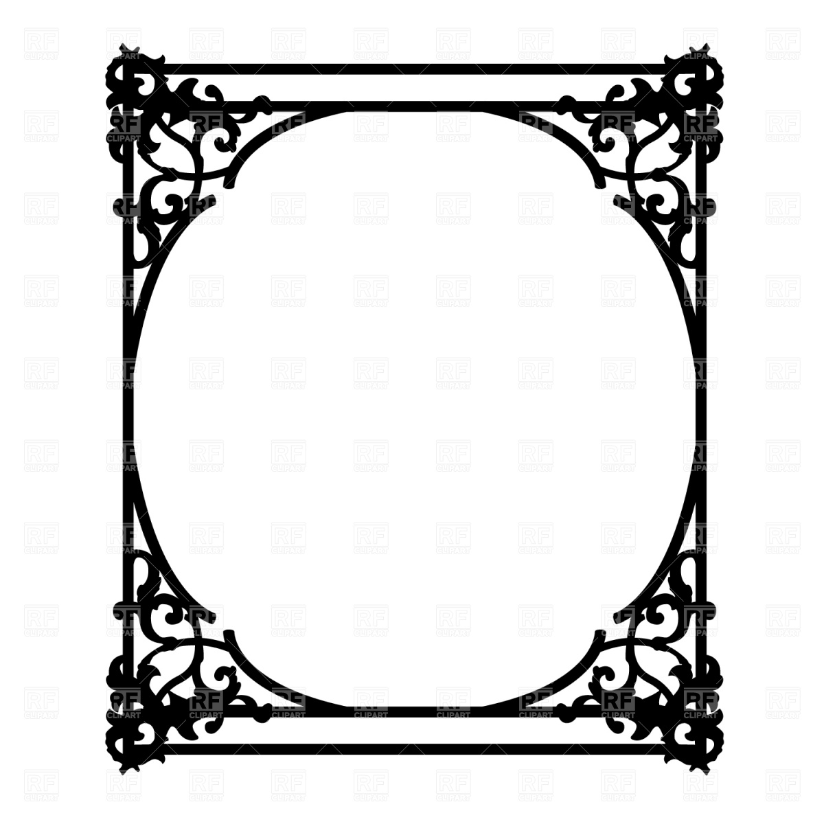 1200x1200 Old Ornate Frame Vector Image Of Borders And Frames Prague