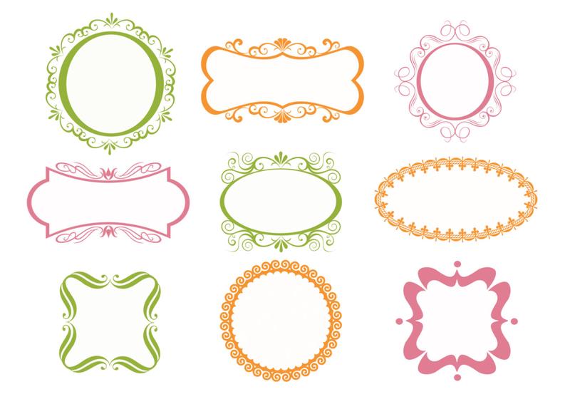 800x560 Ornate Frames Vectors Pack