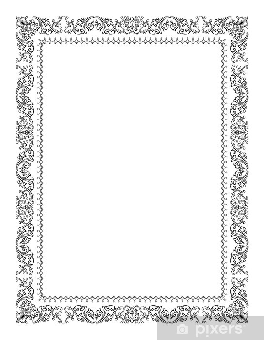544x700 Ornate Frame Vector Wall Mural