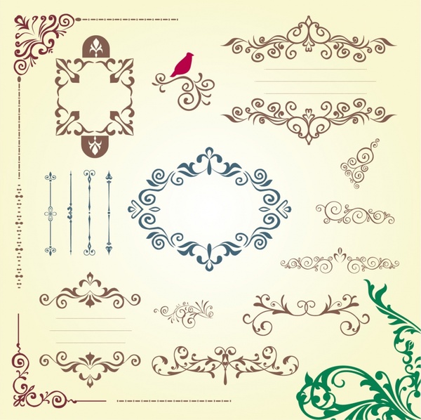 600x598 Ornate Swirl Frames Free Vector In Adobe Illustrator